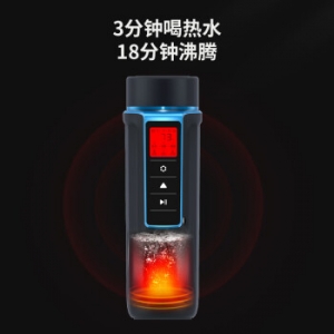Ez more易魔车载烧水杯 12v/24v100度汽车电热水壶 大容量车用热水器 TDS水质检测 速热煮蛋杯
